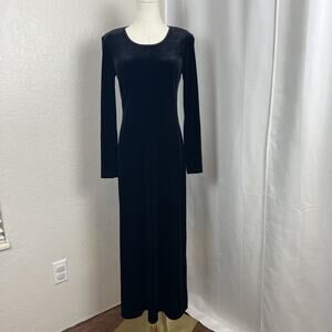 VTG My Michelle Maxi Dress Womens Small Black Velvet Whimsigoth Fairy Y2K Grunge